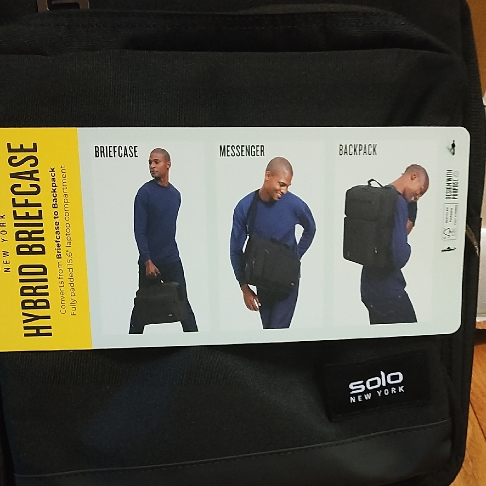 Black Hybrid Briefcase - Picture 7 of 7
